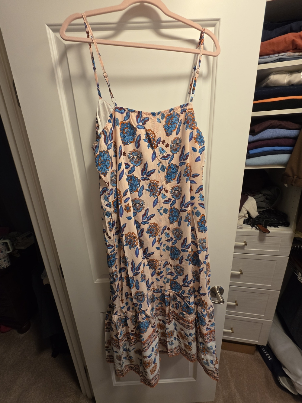 NWT Boho Pink Floral Maxi Dress - Picture 5 of 5